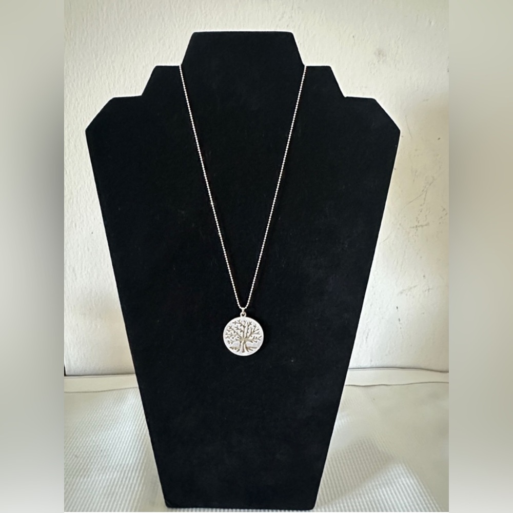 Silver Tree of Life Pendant Necklace - Elegant Silver Tone